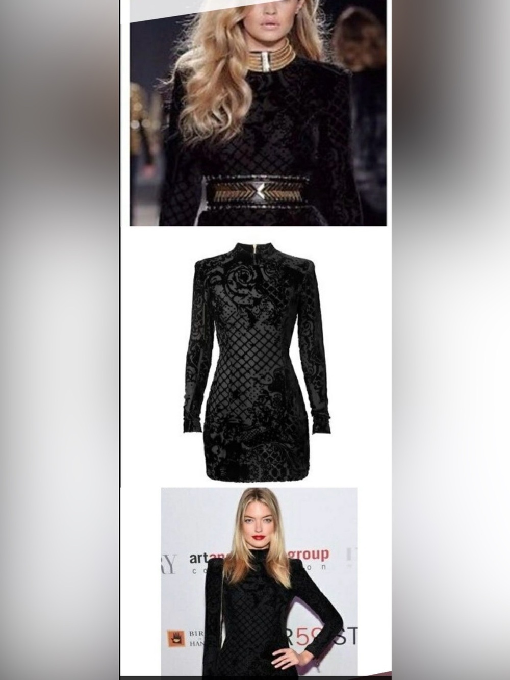 NWT Balmain x H&M Velvet Dress SOLD OUT - Picture 3 of 9